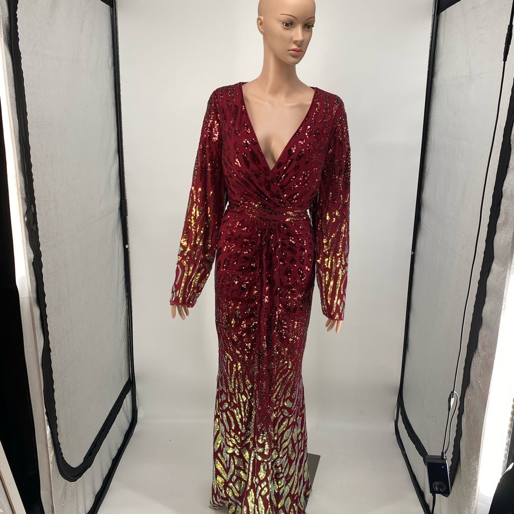Elegant Sequin Evening Gown